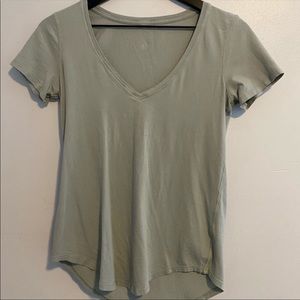 lululemon V neck love tee green